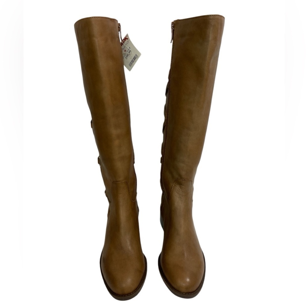 NWOB BCBGeneration "Janiss" Tall Tan Leather Riding Boot Size 6.5 / 36.5 - Picture 5 of 14